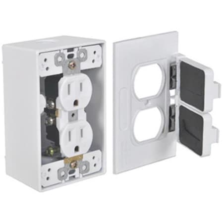 Hubbell Hubbell Electrical FCD35-W Duplex Outlet Kit; White 752292